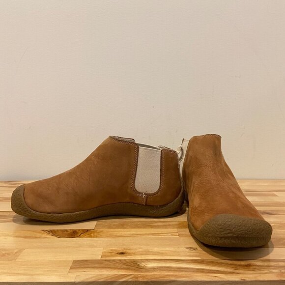 Keen Womens Brown Leather Mosey Ankle Boots With Elastic Gore & Crepe Sole 8.5 - Picture 2 of 16